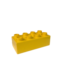 Lego Duplo kostka žlutá 4x2 tlustá